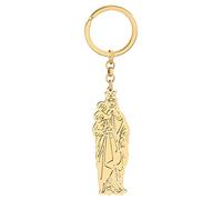 TIZURO Stainless Steel 18K Gold Plated Virgin Mary Keychain Religious Wallet Keyring Jewelry For Women Christian Charms Gifts (Gold Plated)