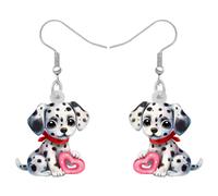 TIZURO Valentine's Day Acrylic Cute Puppy Dogs Earrings Funny Pets Animals Dangle Novelty Jewellry For Women Dog Lovers Mom Charms Holiday Gifts (Dalmatian)