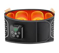 Tizwis Portable Back Heating Pad, Cordless Electric Lumbar Massager Relieves Menstrual Cramps or Back Pain 4 Heat + 3 Vibration, Unisex Birthday Gift Perfect Present for Parents and Seniors