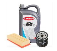 TJ Air + Oil Filter + Carlube Engine Oil 5L 0W30 C2 B Fully Synthetic 5 Litres