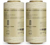 TJ.MOREE Butchers Twine, 1 MM 3Ply 100M/328FT Beige String, Food Safe Cotton Meat Rope String for Cooking, DIY Gifts, Parceling, Sausage Making, Crafts and Garden Decor (2 Pack)