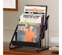 TJ.MOREE Vinyl Record Storage 3 Levels,Vinyl record stand,shelving for vinyl,record player stand, Cd Rack, record holder,Album cd Storage for 7/10/12 Inch Records