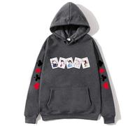 TJ-Sheenbo Alice in Borderland Hoodie, Inspired Graphic Pullover Sweatshirt, Fashion Long Sleeve Streetwear Style (dark grey,S)