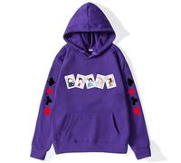 TJ-Sheenbo Alice in Borderland Hoodie, Inspired Graphic Pullover Sweatshirt, Fashion Long Sleeve Streetwear Style (purple,M)