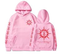 TJ-Sheenbo Berserk Anime Themed Hoodie, Long Sleeve Casual Wear with Printed Design (pink,XS)