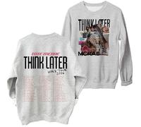 TJ-Sheenbo Tate Mcrae The Think Later World Tour 2024 Printed Sweatshirt, Long-sleeved Unisex Wear (grey,XL)
