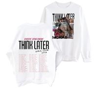 TJ-Sheenbo Tate Mcrae The Think Later World Tour 2024 Printed Sweatshirt, Long-sleeved Unisex Wear (white,XXL)