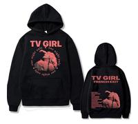 TJ-Sheenbo TV Girl One Night Only Printed Hoodie, Long Sleeve Casual Men's and Women's Sweatshirt (black,S)