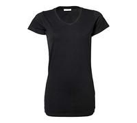 TJ455 Tee Jays Ladies Stretch T-Shirt Extra Long - Black - Large