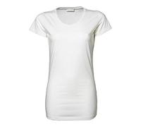 TJ455 Tee Jays Ladies Stretch T-Shirt Extra Long - White - Medium