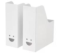 TJABBA Light Weight Basic Storage Organizer Magazine File White 30 cm (Set of 2)