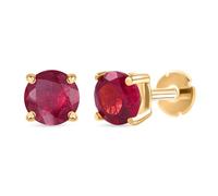 TJC 925 Sterling Silver Solitaire Stud Earring Purple Amethyst February Birthstone Screw Back Hypoallergenic for Women and Men