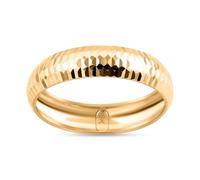 TJC 9ct Yellow Gold Band Ring for Women Solid Plain Jewellery in Glossy Finish Size M Metal Wt. 0.64 Grams