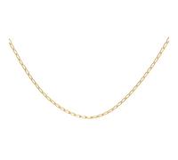TJC 9ct Yellow Gold Paper Clip Chain Necklace for Women Size 20 Inches with Spring Ring Clasp Solid Plain Jewellery in Glossy Finish Metal Wt. 1.65 Grams