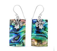 TJC Drop Dangle Abalone Shell Earrings for Women 925 Sterling Silver