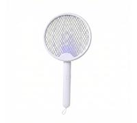 TJC Electric Fly Swatter Mosquito Killer USB Rechargeable, 3-in-1 Folding Fly Zapper Bug Zapper Indoor Outdoor, Electric Fly Killer for Home, Mosquito Zapper Racket- White