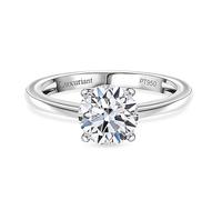 TJC Lab Grown Diamond Round Cut Solitaire Ring in 950 Platinum - SGL Certified 2 Ct Engagement Ring with VS Clarity & G-H Color - Luxury Jewelry for Women - Size T