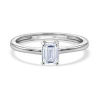 TJC Luxuriant Lab Grown Diamond Emerald Solitaire Engagement Ring, Size J