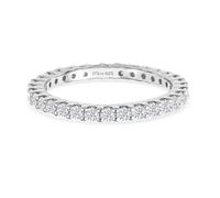 TJC Moissanite Stacking Silver Ring for Women Full Eternity Wishbone | Diamond Look Moissanite Engagement Wedding Eternity Wishbone Ballerina Ring, Anniversary, Birthday Gift for Her, Mom, Wife