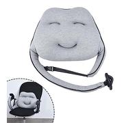 TJC Multi Function Back Support Cushion with Mobile Phone Holder Size 33x50Cm - Grey with Polyester Material Breathable Durable Eco Friendly Light-Weight Multi-Function Soft Material Ultra Soft