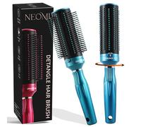 TJC Retractable Detangle Hair Brush for Curly Hair, Straight Hair & Wet Hair | Detangling Round Hairbrush for Blow Dry | Soft Bristle for Long, Thick & Curly Hair | Easy Clean Travel Brush -Blue
