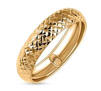 TJC Royal Bali Collection 9K Gold Wedding Band Ring 6mm Diamond Cut for Men & Women, Solid Yellow Gold Rings for Women, Wide Court Anniversary Band, Ladies Gold Rings Stackable Style Ring Size T