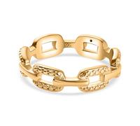 TJC White Diamond Wedding Band Ring Christmas Anniversary Birthday Gift for Ladies Wife Girlfriend Size L in Yellow Gold Plated 925 Sterling Silver April Birthstone Metal Wt. 2.9 Grams