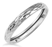 TJC White Gold Band Ring for Women Size U Solid Plain in Glossy Finish Metal Wt. 0.5 Grams