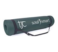 TJC Yoga Mat Non-Slip NBR - 13MM Thickness, Exercise Mat for Home Gym, Eco Friendly Training Mat, High Density Travel Yoga Mat with Carrying Strap for Yoga, Pilates and Fitness, 188x61x1.3 Cm.,