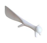 TJCGCKK Creative Squirrel Shape Shoe Horn, Portable Short Handle Shoehorn, Unique Small Shoe Lifter, Lazy Shoe Helper for Men Women (White)