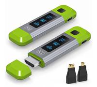 TJCXELE Wireless HDMI Transmitter and Receiver 328FT/100M Support 4K Decode 1080P@60Hz HD Video Output,Plug&Play 2.4G+5.8G Wireless HDMI Extender for Video and Audio to Monitor from PC/Projector/TVBox