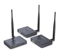 TJCXELE Wireless HDMI Transmitter And Receiver, HDMI Loop-Out, Range 100M/328FT, 1TX to 2RX, 1080P@60Hz,Streaming Videos from Laptop,PC, Kameras, Netflix, YouTube to TV, Projector, Monitor