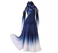 TJDWPRRD Ballroom Competition Dresses for Ladies Exquisite Foxtrot Flamenco Dance Costume Strapless Waltz Tango Dancewear,B,XXL