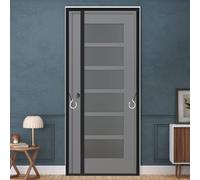 TJDWPRRD Door Screen Magnetic Closure, Self Sealing Reversible Side Opening Magnetic Screen Mesh for Sliding French Doors,A,85x205cm