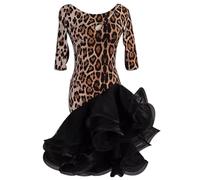 TJDWPRRD Latin Dance Costume for Women Ballroom Training Dresses Backless Dancing Outfit for Rumba Samba Fishbone Skirt,A,S