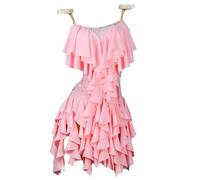 TJDWPRRD Latin Dance Suit for Performance Crystal Girls Tango Cha Cha Dancing Dress Exquisite Party Salsa Training Costume,B,XL