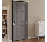 TJDWPRRD Magnetic Screen Door, Heavy Duty Fiberglass Mesh with Hoot Self Sealing Doorway Curtains for Bedroom Sliding Door,A,105x205cm