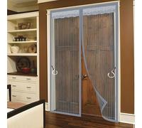 TJDWPRRD Magnetic Screen Door Mesh,Heavy Duty Tear-Resistant Foldable Mesh for Sliding Patio French Doors Pet Kid Friendly,A,59x79