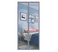 TJDWPRRD Magnetic Screen Door Self Sealing Breathable Invisible Mesh Curtain Double-Sided Opening Screen for Indoor House,Gray,1x2m
