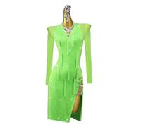 TJDWPRRD Women's Latin Dance Dresses Salsa Tango Performance Dance Wear Exquisite Dancing Costume for rumba Samba,A,M