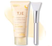 TJE Turmeric Collagen Night Wrapping Mask with Kojic Acid, Vitamin C, Turmeric Overnight Peel Off Face Mask for Clear Skin