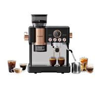 Tjean Barista Senso Bean to Cup Coffee Machine with Burr Grinder, Milk Frother & Smart Tamping, 20-Bar Dual Boiler Espresso & Cappuccino Machine, 2.8L Tank, PID Control