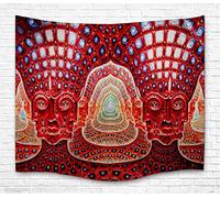 TJFZARTCC Psychedelics Art Tapestry Wall Handing, Tool 10000 Days Alex Gray Tapestry Wall Art for Bedroom Living Room Dorm Decor 51" H x 59" W