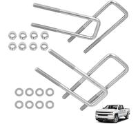 TJHSM 2.5 Wide 8.75 Long Set of 4 U-Bolts Square Leaf Spring Replacement for Silverado Sierra 1500 2019-1988