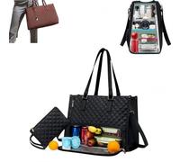 TJITGY 2 in 1 Tote Bag with Compartments,lunch bags for women, Laptop Lunch Tote Bags for Women, 15.6 inch Insulated Work Handbags with Lunch Compartment, Large Capacity