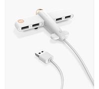 TJJ AYSMG 3life-308 5V 0.5A 4 USB Interfaces Air Force One Extender HUB Data Hub (Pink) (Color : White)