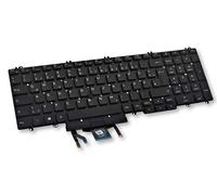 TJL GERMAN QWERTZ Backlit Dual Point Keyboard for Latitude 5500 Precision 3541 Part Number W301T