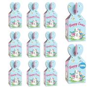TJLMCORP 24 Pack Bunny Easter Treat Boxes 7.3"x3.3"x3.9", Cute Cardboard Candy Goodie Gift Boxes for Easter Basket Stuffers & Party Favor Supplies
