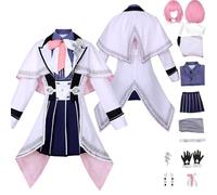 Tjlmomo Anime Emu Otori Conclusion Cosplay Costume Outfit with Wig Game Project Sekai Colourful Stage Cosplay Adult Ena Shinonome Uniform Fancy Dress Up Halloween Carnival Party Suit Set for Women