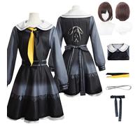 Tjlmomo Anime Ena Shinonome Cosplay Costume Outfit with Wig Game Project Sekai Colourful Stage Cosplay Adult Kanade Yoisaki Uniform Fancy Dress Up Halloween Carnival Party Suit Set for Women (S)